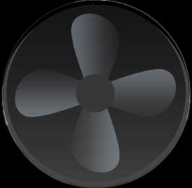 rotating machine ventilator