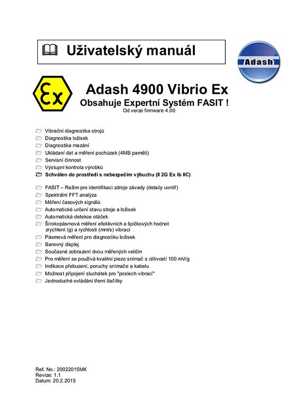 Adash A4900 ex manual